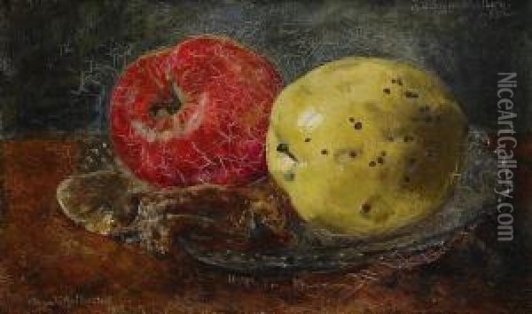 Stilleben Med Applen Oil Painting - Anna Katharina Munthe-Norstedt