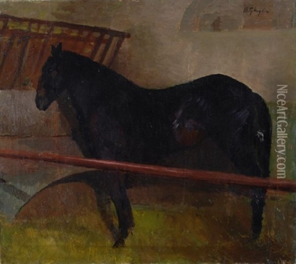 Cavallo Oil Painting - Oscar Ghiglia