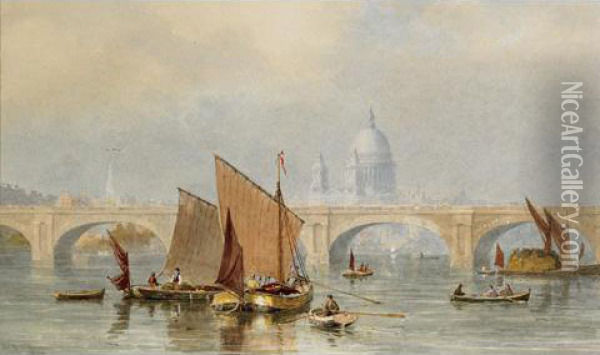 Waterloo Bridge Oil Painting - Lucius Richard O'Brien