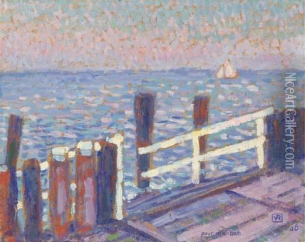 L'estacade Oil Painting - Theo van Rysselberghe