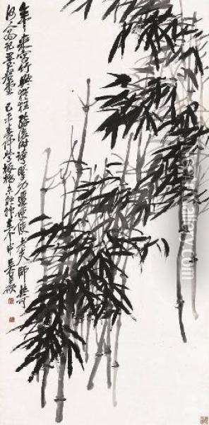 Bamboo Oil Painting - Wu Changshuo