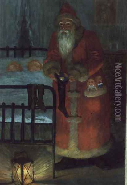 Father Christmas 2 Oil Painting - Karl Roger