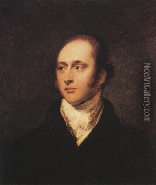 Portrait Of Charles, 2nd Earl Grey, Wearing A Black Coat And White Stock Oil Painting - Thomas Lawrence