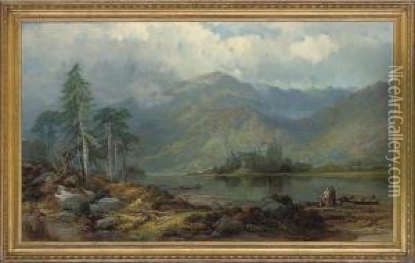 Loch Awe Oil Painting - George W. Pettitt