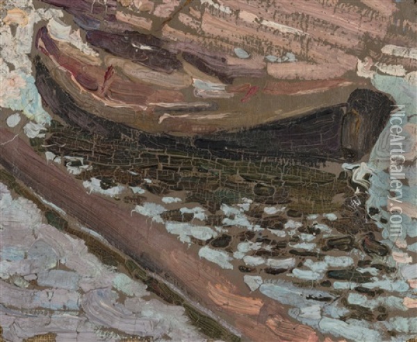 A Boat Oil Painting - Vladimir Davidovich Baranoff-Rossine