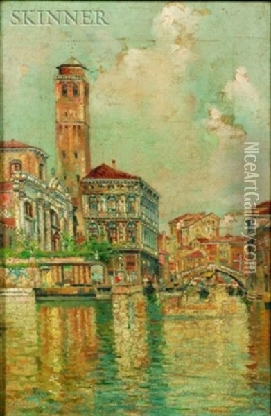 Venetian View Oil Painting - Martin Rico y Ortega