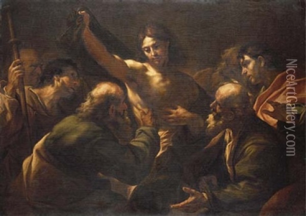 The Incredulity Of Saint Thomas Oil Painting - Giovanni Battista Beinaschi