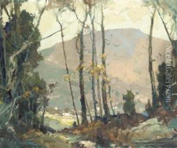 Village In The Valley Oil Painting - Chauncey Foster Ryder