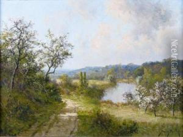 La Vallee Fleurie Oil Painting - Pierre Ernest Ballue