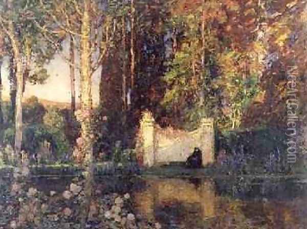 The Garden of Memories 1916-17 Oil Painting - Thomas E. Mostyn
