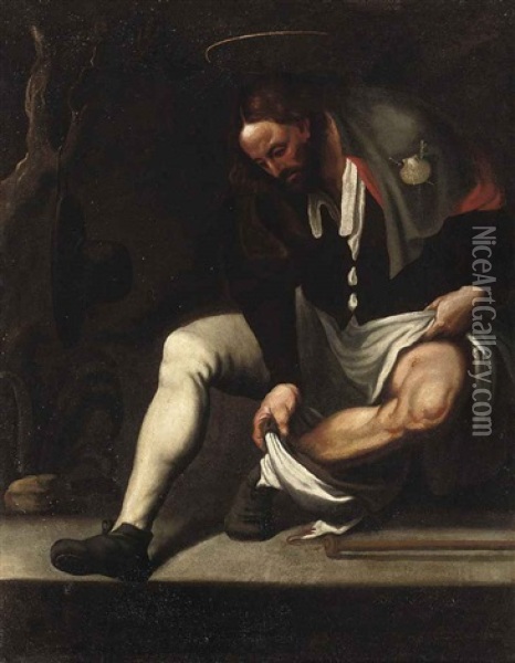 Saint Roch Oil Painting -  Pordenone (Giovanni Antonio)