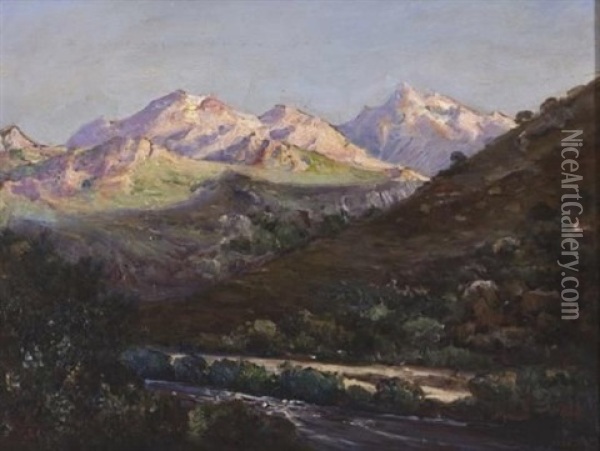 Hex River Valley Oil Painting - Pieter Hugo Naude