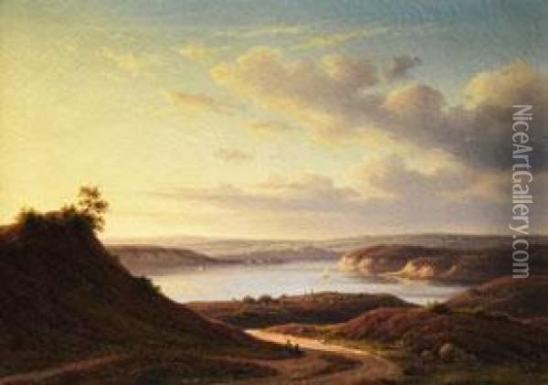 Abendliche Flusslandschaft Oil Painting - Carl Wilhelm Goetzloff