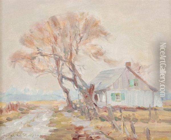 A Grey Day Oil Painting - Charles Walter Simpson