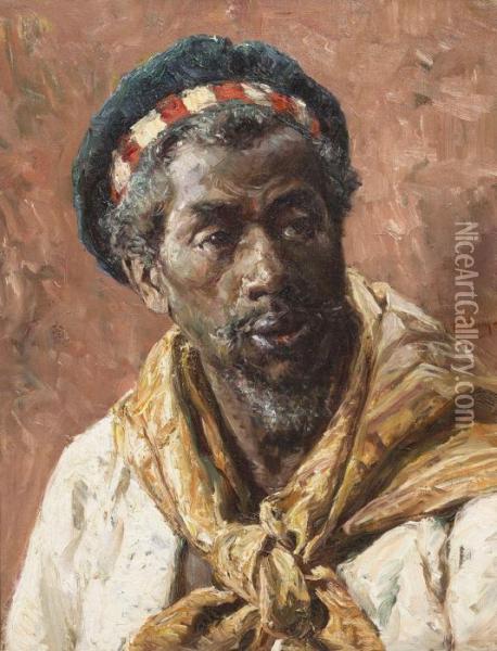 Moroccan Sailor Oil Painting - Mariano Jose Maria Bernardo Fortuny y Carbo