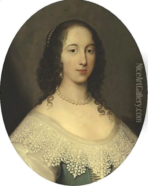Portrait Of A Lady 3 Oil Painting - Cornelius Janssens Van Ceulen