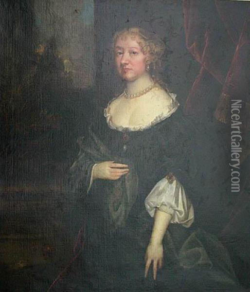 Portret Damy Oil Painting - Sir Peter Lely