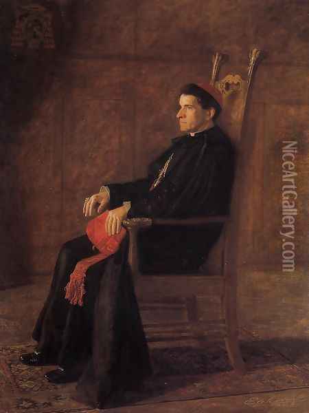 Portrait of Sebastiano Cardinal Martinelli Oil Painting - Thomas Cowperthwait Eakins