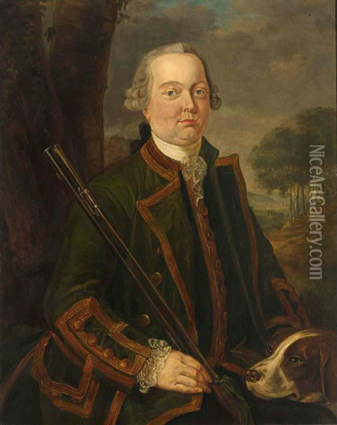 A Portrait Of Wigbold Adriaan Graaf Van Nassau Oil Painting - Tethart Philip Christiaan Haag