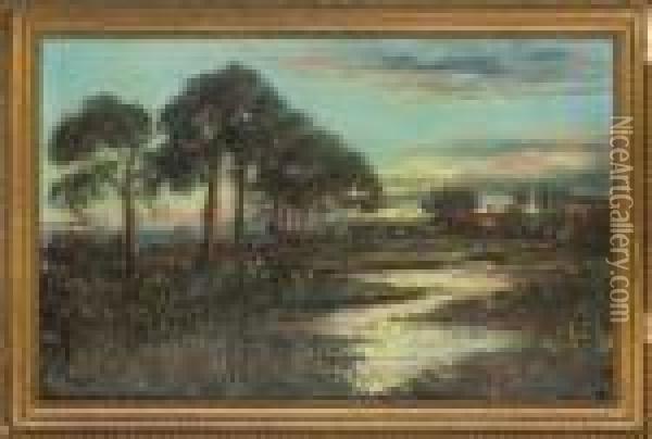 A Sunset Stroll Oil Painting - Daniel Sherrin