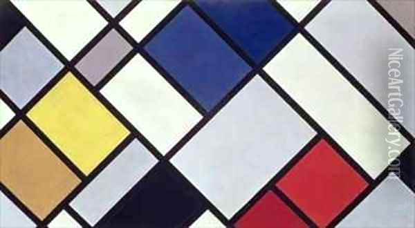 Contra Composition of Dissonances Oil Painting - Theo van Doesburg
