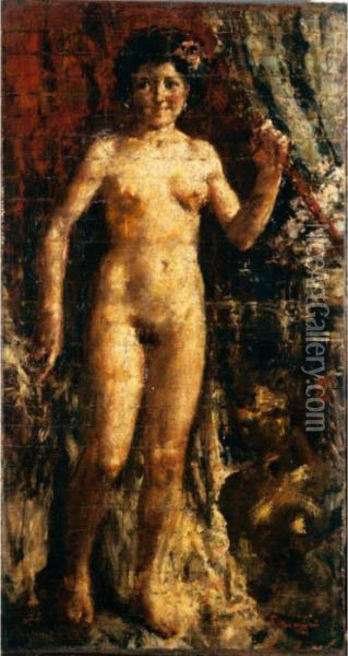 Nudo Femminile Oil Painting - Antonio Mancini