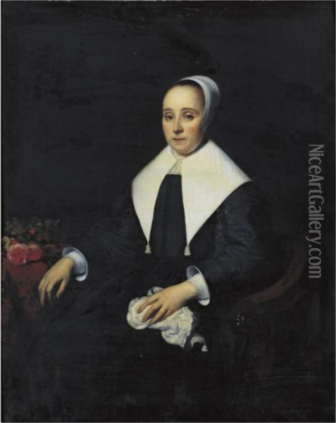 Portrait Of A Lady Oil Painting - Jacob van Loo