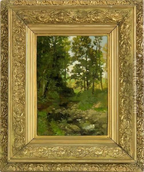 Le Ruisseau Pres De La Clairiere Oil Painting - Charles Lacour