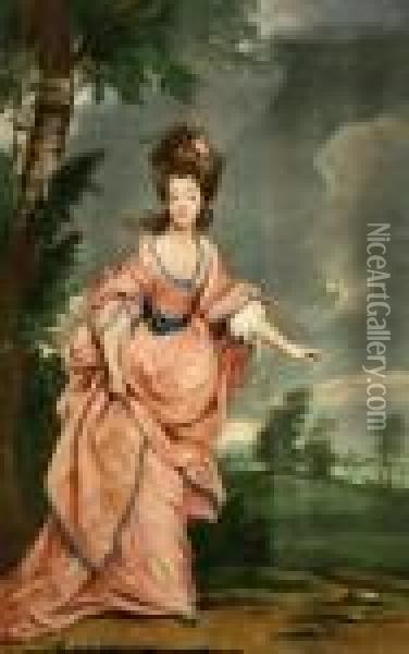 Viscountess Crosbie Oil Painting - Sir Joshua Reynolds