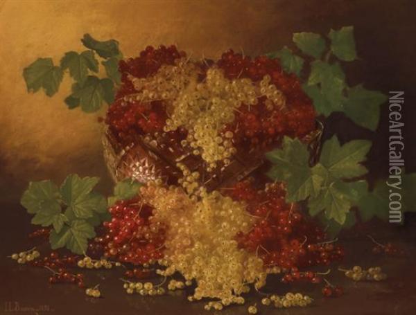 Red And White Currants Oil Painting - Irving Lewis Bacon