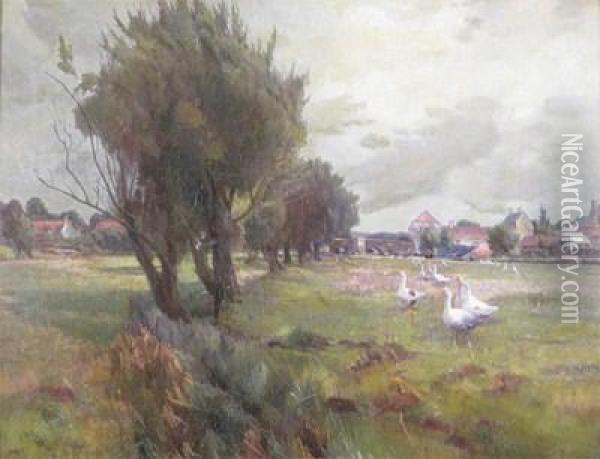 Lower Fittleworth, West Sussex Oil Painting - William Gunning King