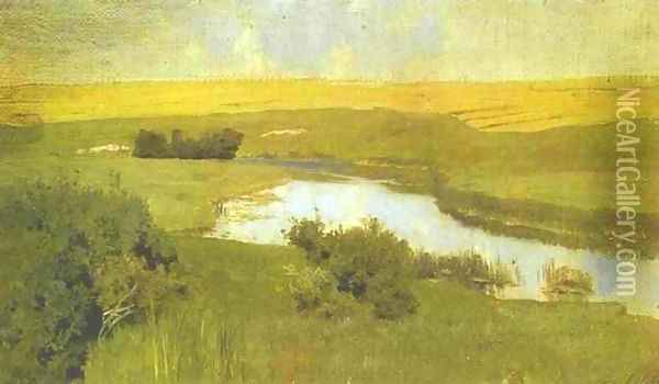 The Istra River Study 1885 1886 Oil Painting - Isaak Ilyich Levitan