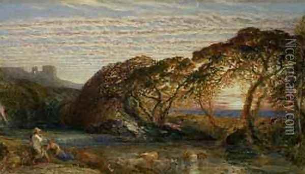 The Shadowy Stream Oil Painting - Samuel Palmer