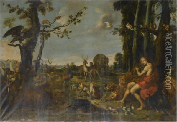Orpheus Charming The Animals Oil Painting - Frans Snyders