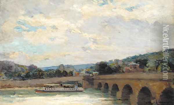 Le pont de Sevres Oil Painting - Albert Lebourg