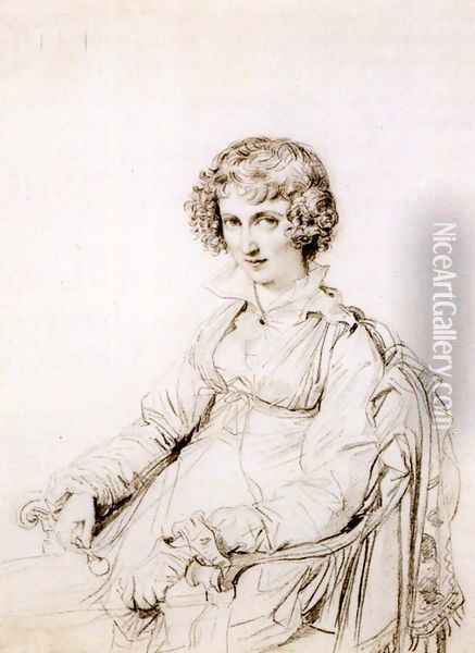 Mrs Charles Thomas Thruston, born Frances Edwards Oil Painting - Jean Auguste Dominique Ingres