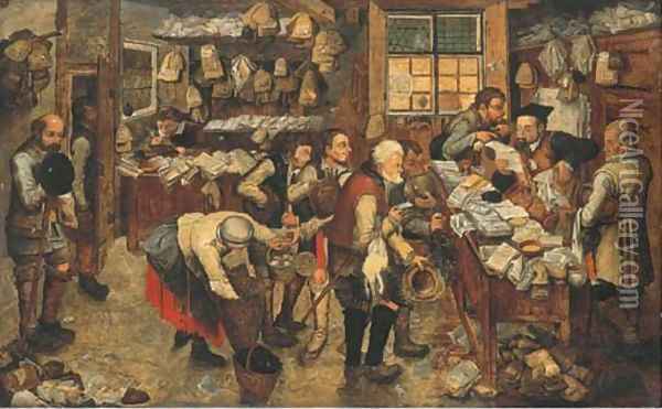 The Payment of the Tithes Oil Painting - Pieter The Younger Brueghel