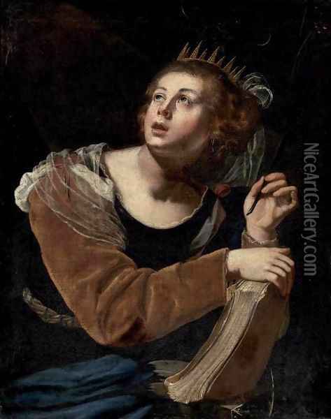 St Catherine of Alexandria 2 Oil Painting - Artemisia Gentileschi