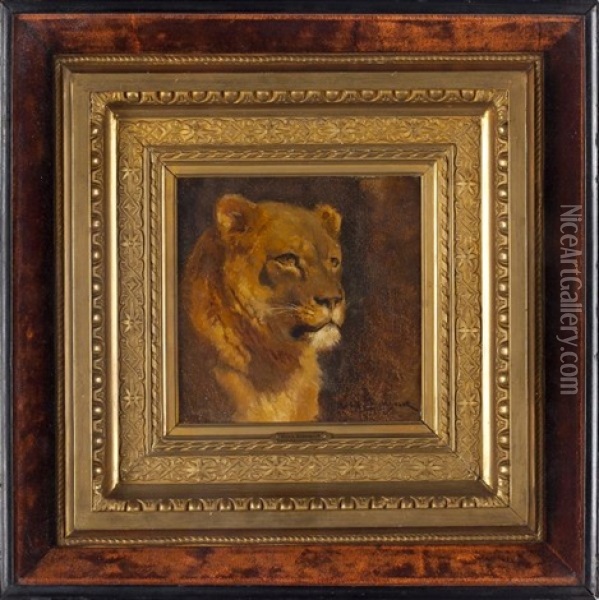 Lioness Oil Painting - Rosa Bonheur