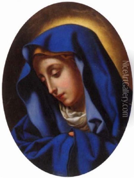 Madonna Oil Painting - Bartolommeo Mancini
