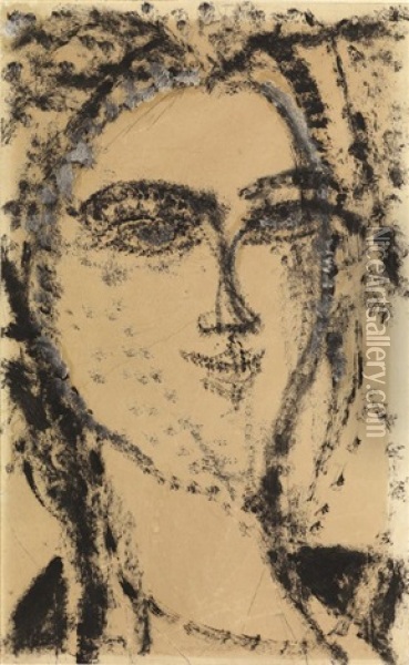 Testa Di Donna Oil Painting - Amedeo Modigliani