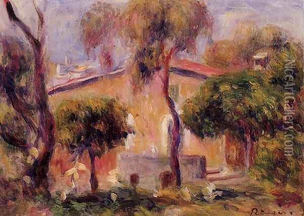 Houses In Cagnes Oil Painting - Pierre Auguste Renoir