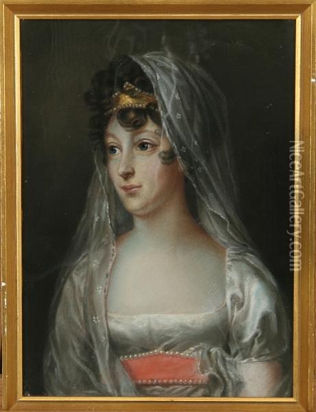 Queen Marie Sofie Frederikke Oil Painting - Hans Christian Hansen