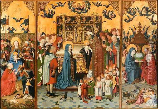 Altarpiece of the Seven Joys of Mary 2 Oil Painting - German Unknown Masters