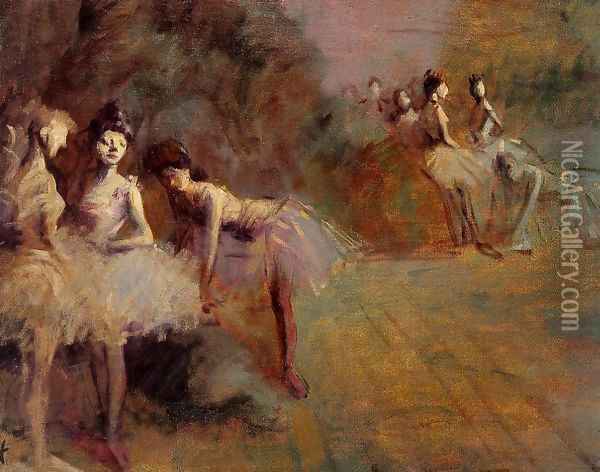 Dancers Resting 1905 Oil Painting - Jean-Louis Forain