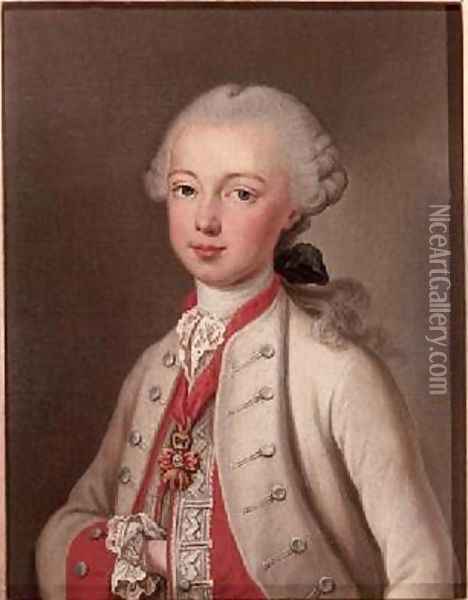 Leopold II 1747-92 Holy Roman Emperor and Grand-duke of Tuscany 1762 Oil Painting - Etienne Liotard