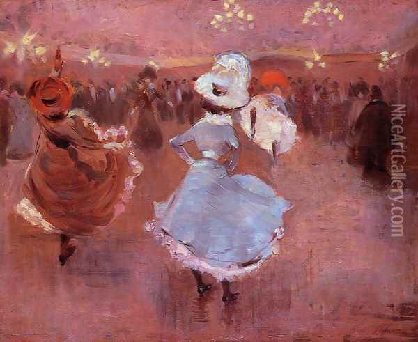 Can Can Dancers Oil Painting - Jean-Louis Forain