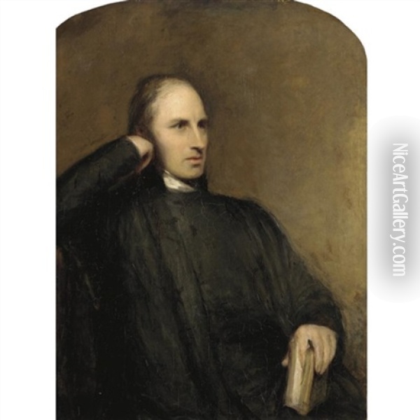 Portrait Of The Rev. John Fielder Mackarness, Later Bishop Of Oxford Oil Painting - William (Sir) Boxall