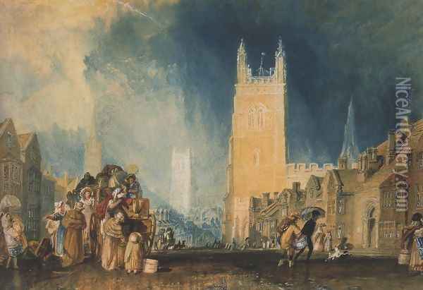 Stamford, Lincolnshire Oil Painting - Joseph Mallord William Turner