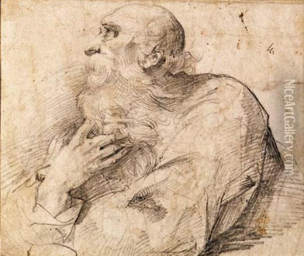 A Bearded Saint Turned To The Left Oil Painting - Giuseppe Cesari